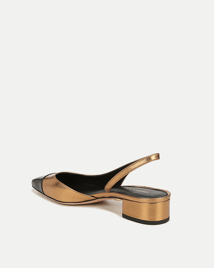 CECILE LATHER CAP TOE SLINGBACK