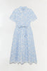 AUDRIA BELTED LINEN MIDI DRESS