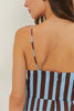 TROPICAL FLIGHT STRIPES MIDI DRESS