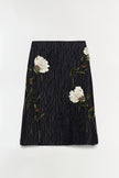 ARLA FLORAL JACQUARD MIDI SKIRT