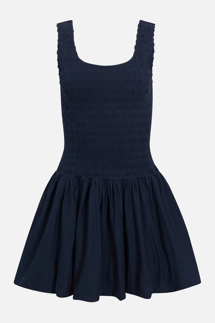 ILONA BUBBLE HEM DRESS IN PEACOAT