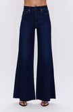 IZZY MID RISE WIDE LEG CROP JEAN IN TRISTESSE