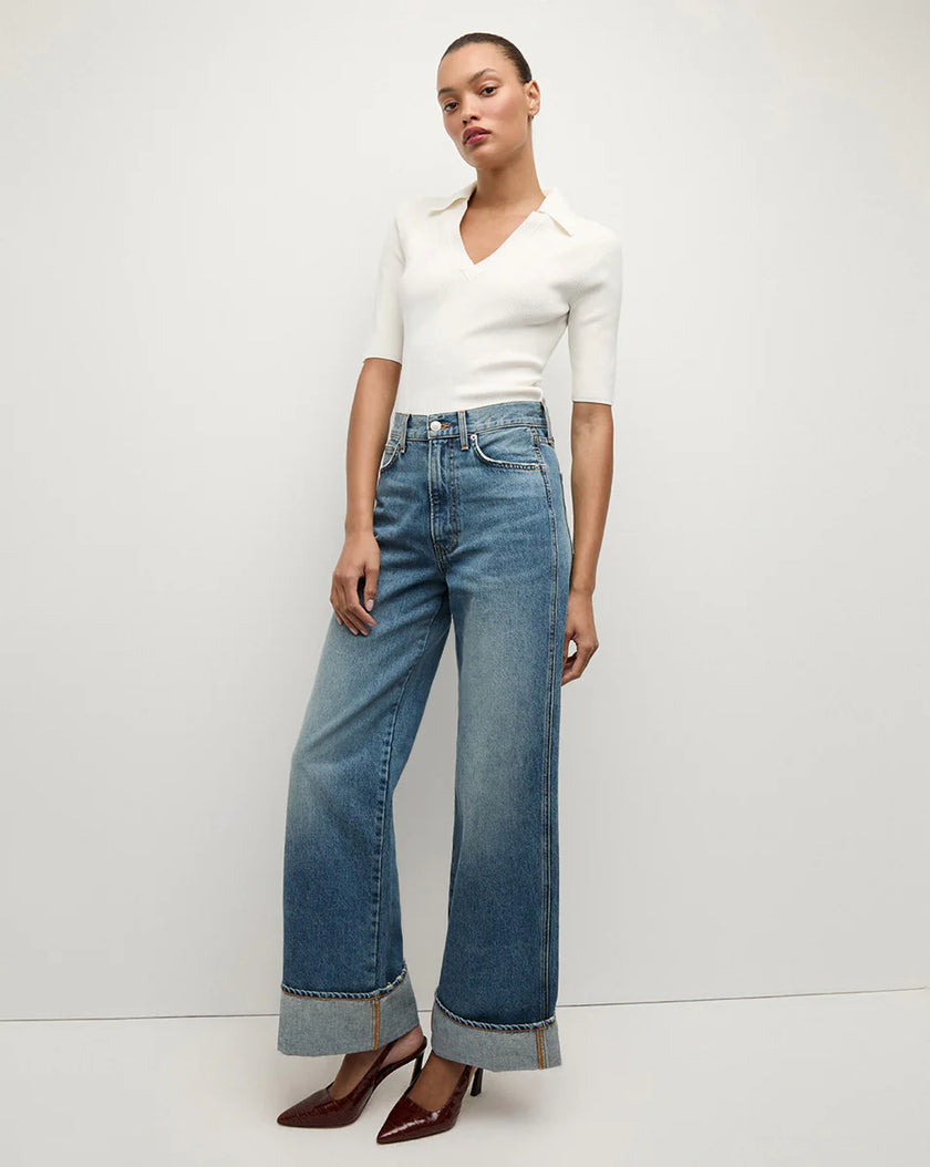 TAYLOR CUFFED WIDE LEG JEAN