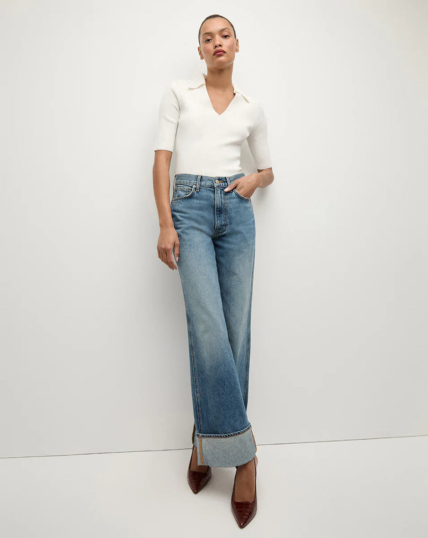 TAYLOR CUFFED WIDE LEG JEAN