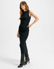 CHARISSA STRETCH COTTON MIDI DRESS