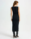 CHARISSA STRETCH COTTON MIDI DRESS