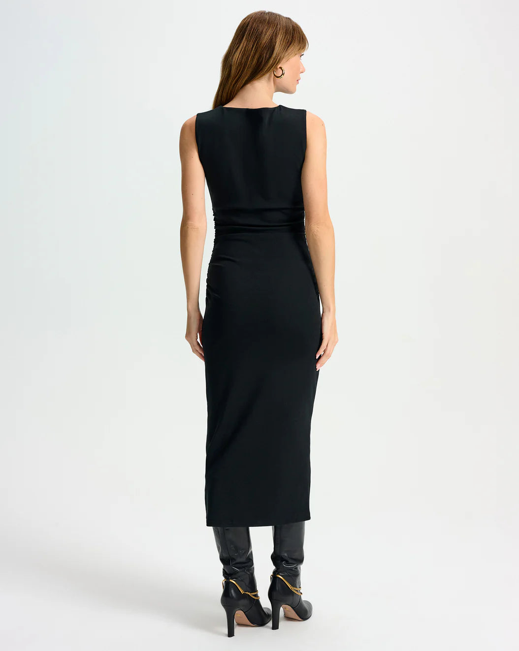 CHARISSA STRETCH COTTON MIDI DRESS