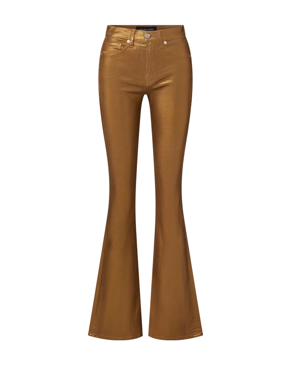 BEVERLY METALLIC SKINNY FLARE JEAN