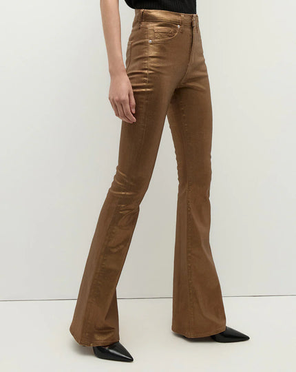 BEVERLY METALLIC SKINNY FLARE JEAN