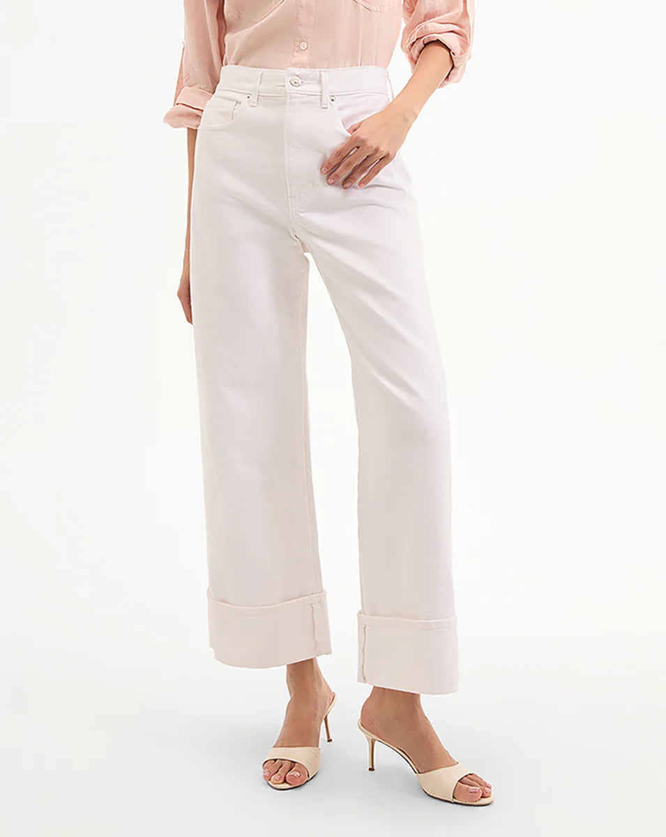 TAYLOR CUFFED CROPPED WIDE LEG JEAN