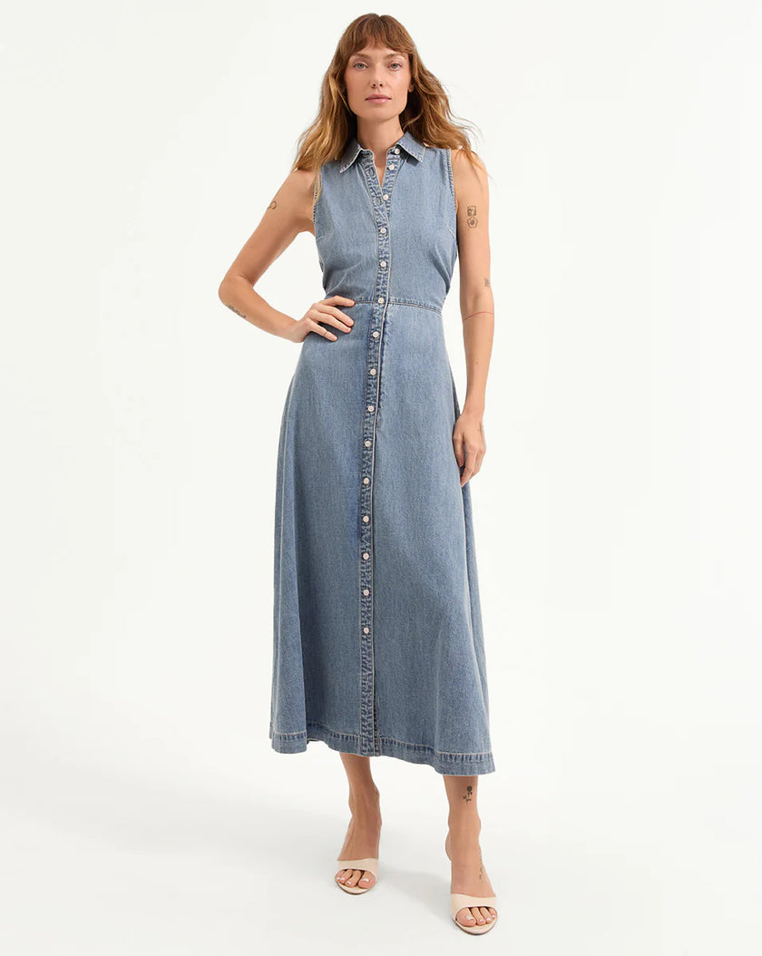 FULLER DENIM MIDI DRESS