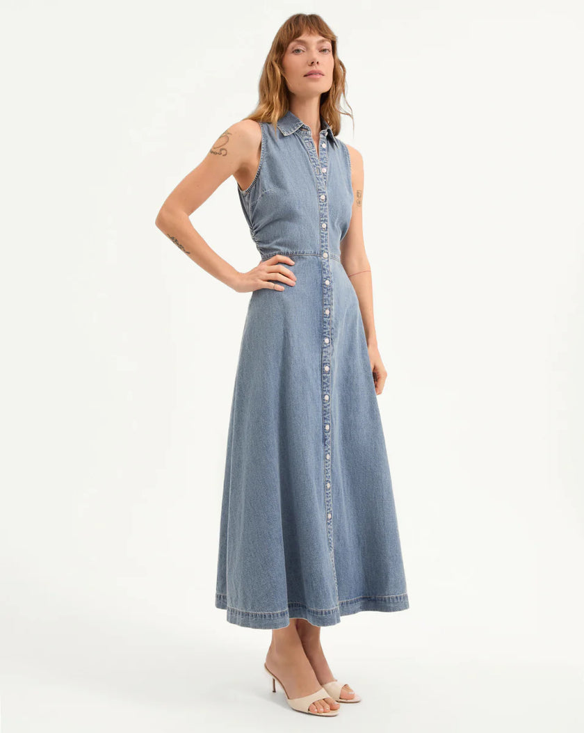 FULLER DENIM MIDI DRESS