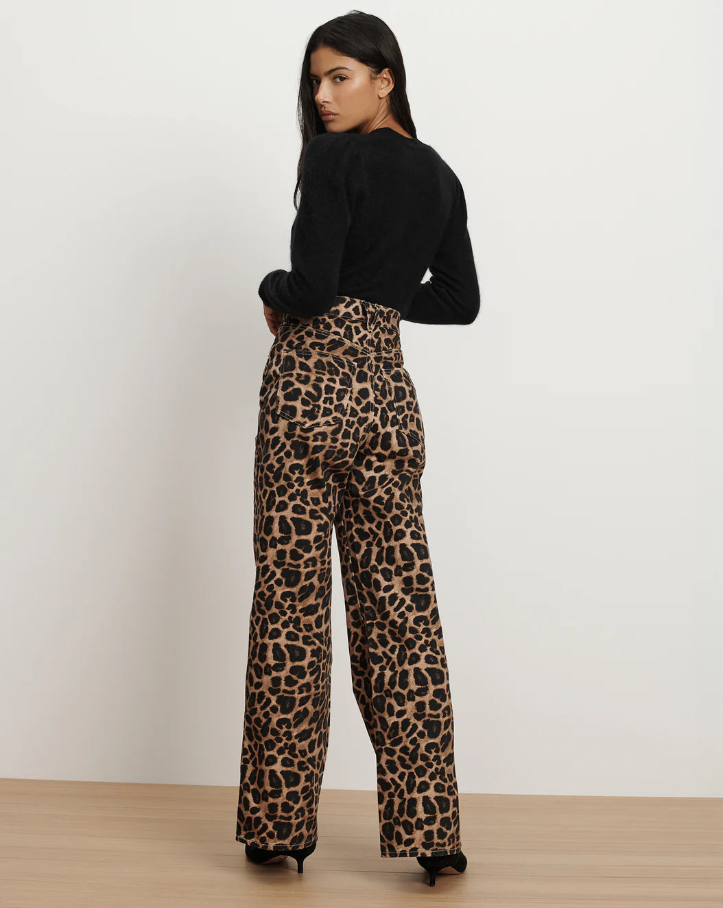 TAYLOR LEOPARD WIDE LEG JEAN