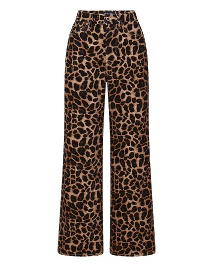 TAYLOR LEOPARD WIDE LEG JEAN