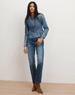 ZAHARA PEPLUM DENIM JACKET