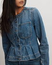 ZAHARA PEPLUM DENIM JACKET
