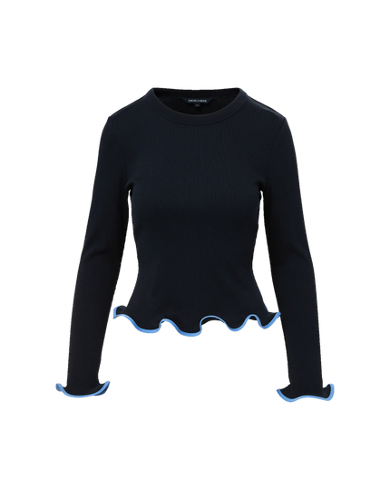 ELIANNE RUFFLE TRIM TSHIRT