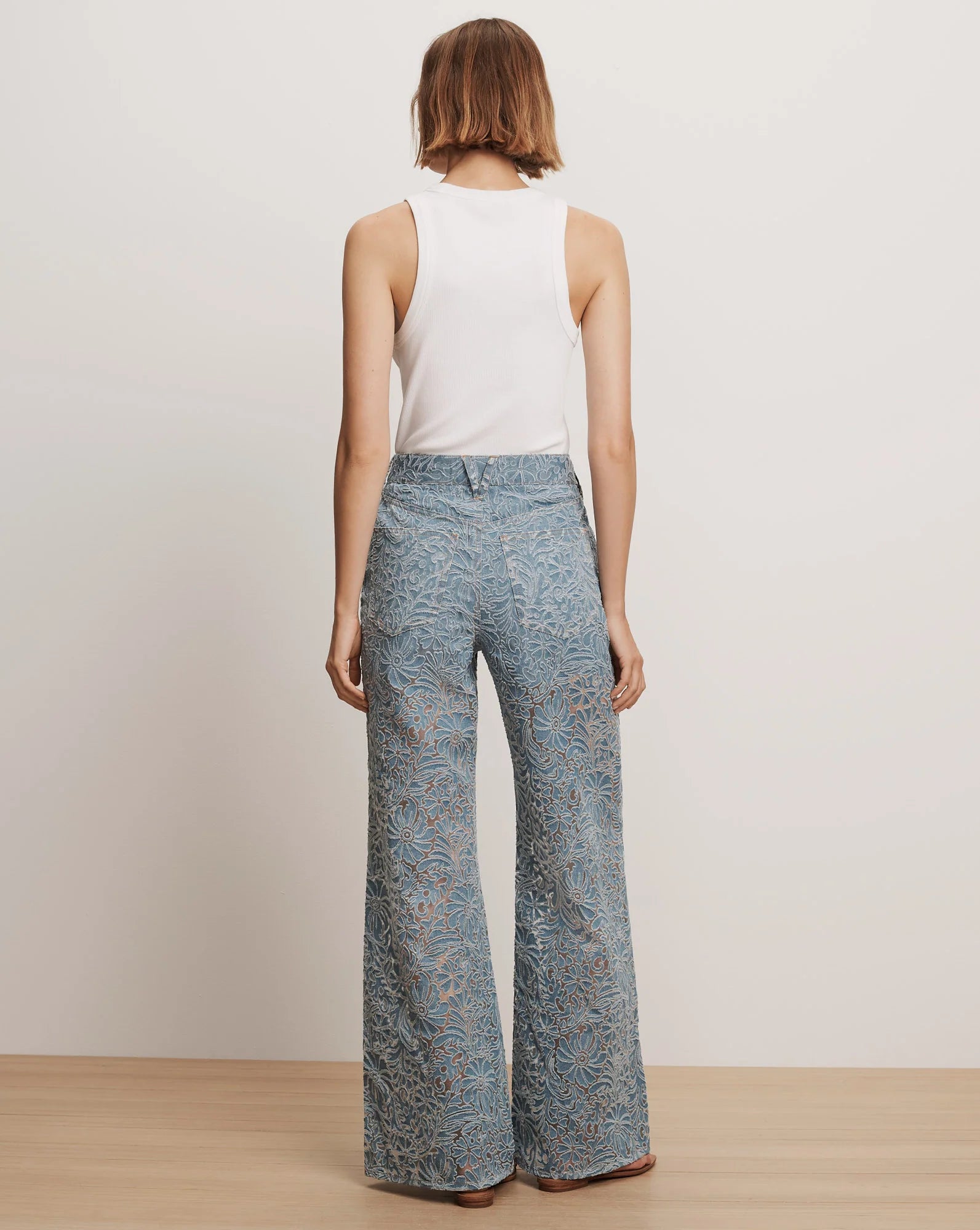 TAYLOR BURNOUT WIDE LEG JEAN