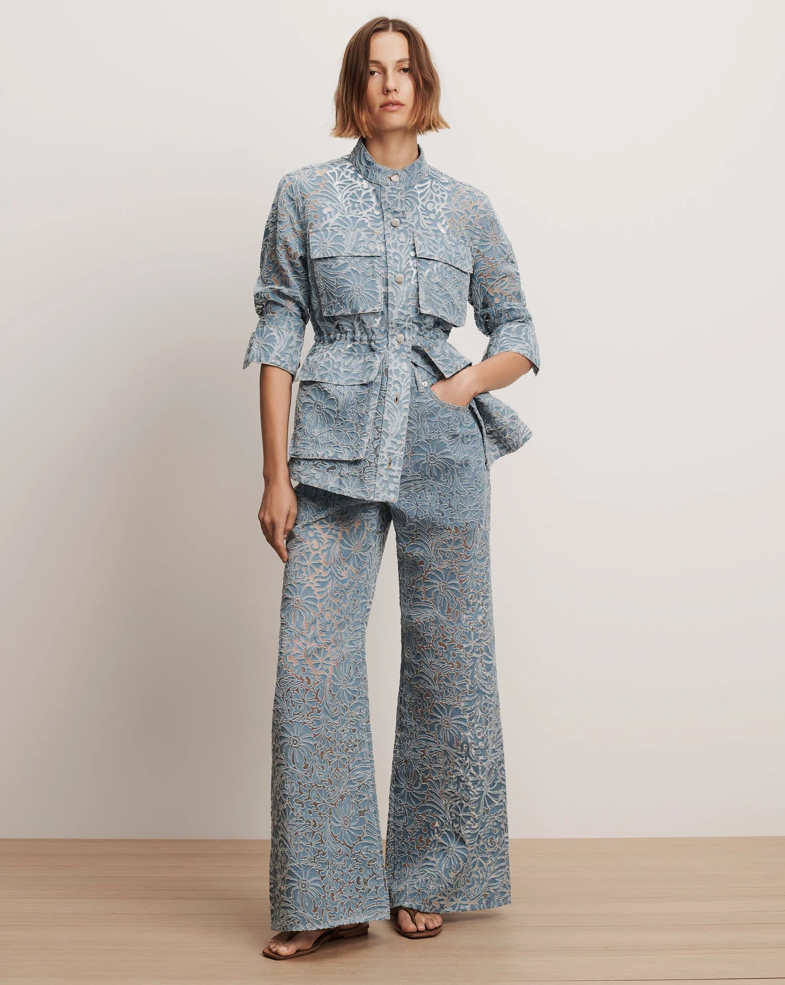 TAYLOR BURNOUT WIDE LEG JEAN