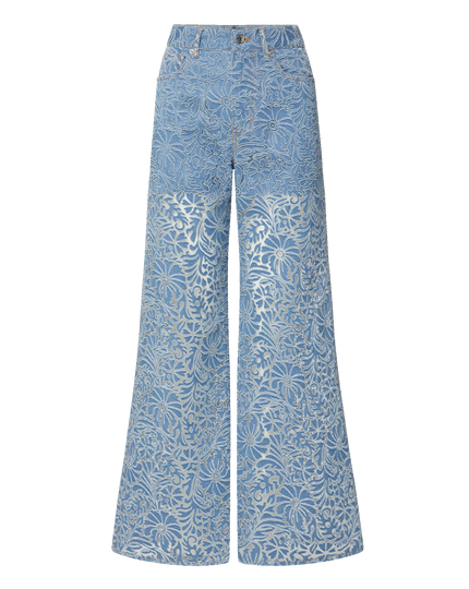 TAYLOR BURNOUT WIDE LEG JEAN