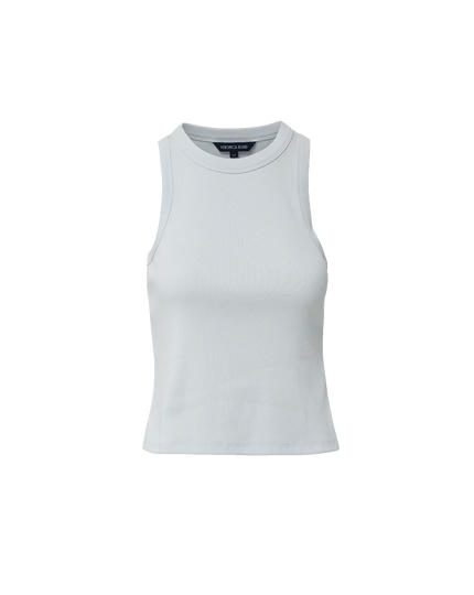 JORDYN CROPPED TANK TOP IN RIVER MIST