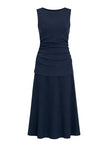BASILIA RUCHED MIDI DRESS
