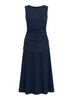 BASILIA RUCHED MIDI DRESS