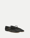ELLIE WOVEN LEATHER FLAT