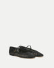 ELLIE WOVEN LEATHER FLAT