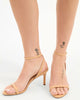 STRAPPY LEATHER ANKLE STRAP STILETTO SANDAL