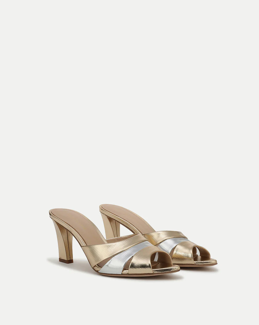 CASSIEL METALLIC SLIDE SANDAL
