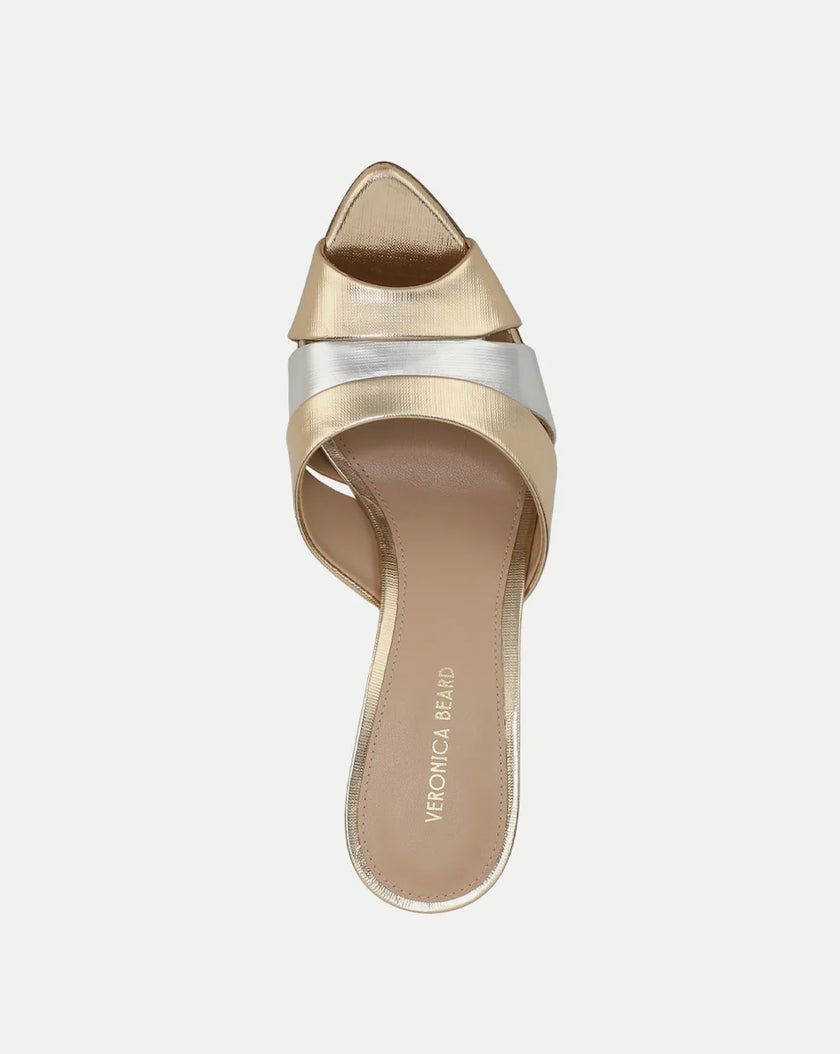 CASSIEL METALLIC SLIDE SANDAL