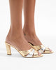 CASSIEL METALLIC SLIDE SANDAL