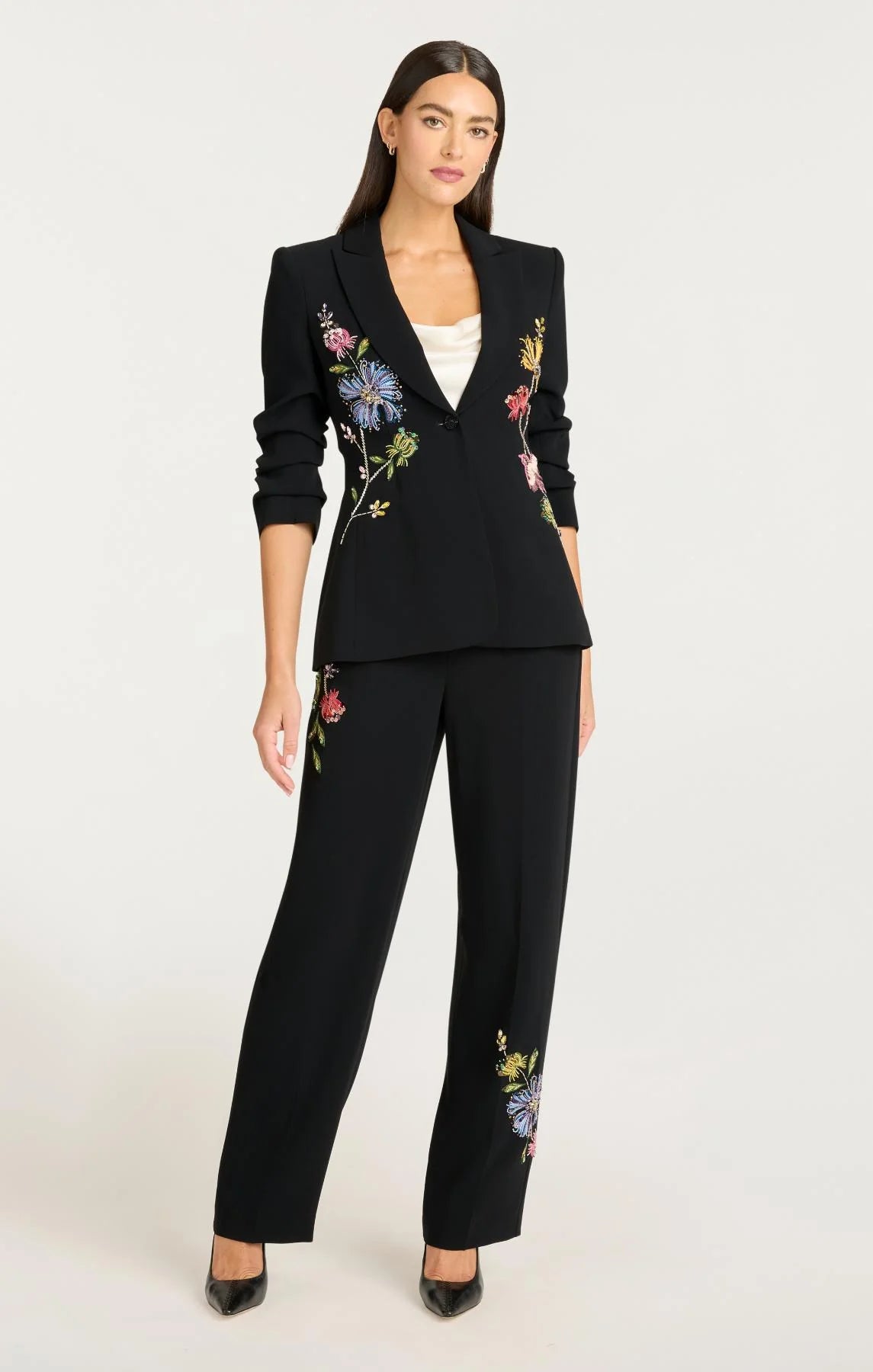 FLORAL MIXED MEDIA HARLAN PANT