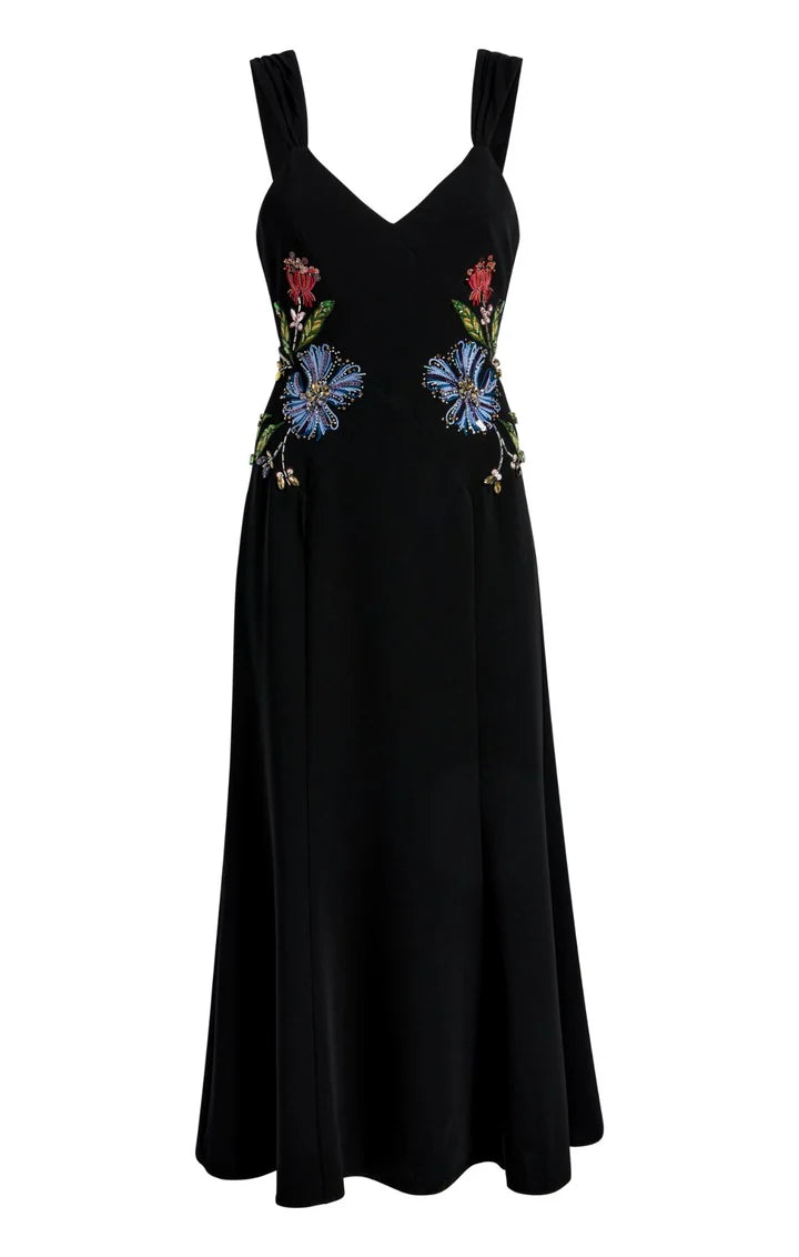 FLORAL MIXED MEDIA  ANDRE DRESS