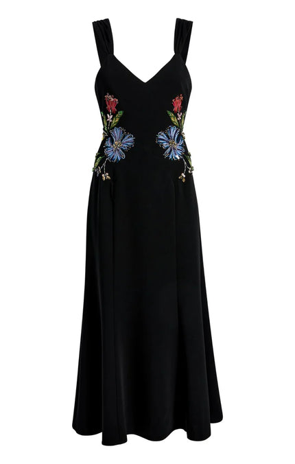 FLORAL MIXED MEDIA  ANDRE DRESS