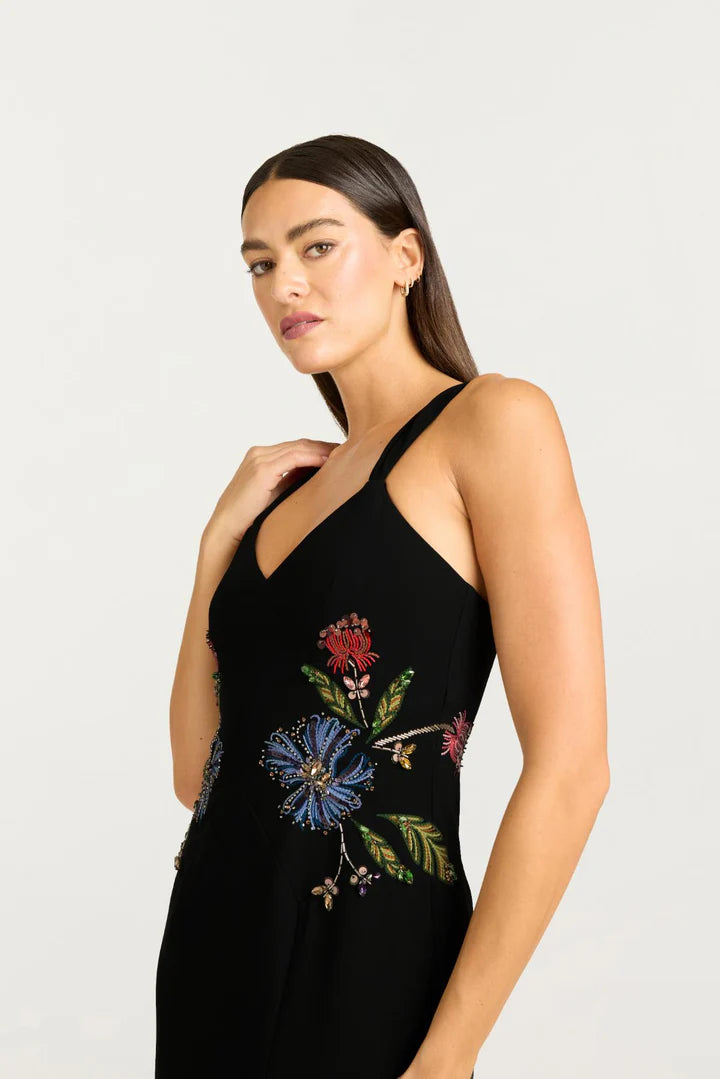 FLORAL MIXED MEDIA  ANDRE DRESS