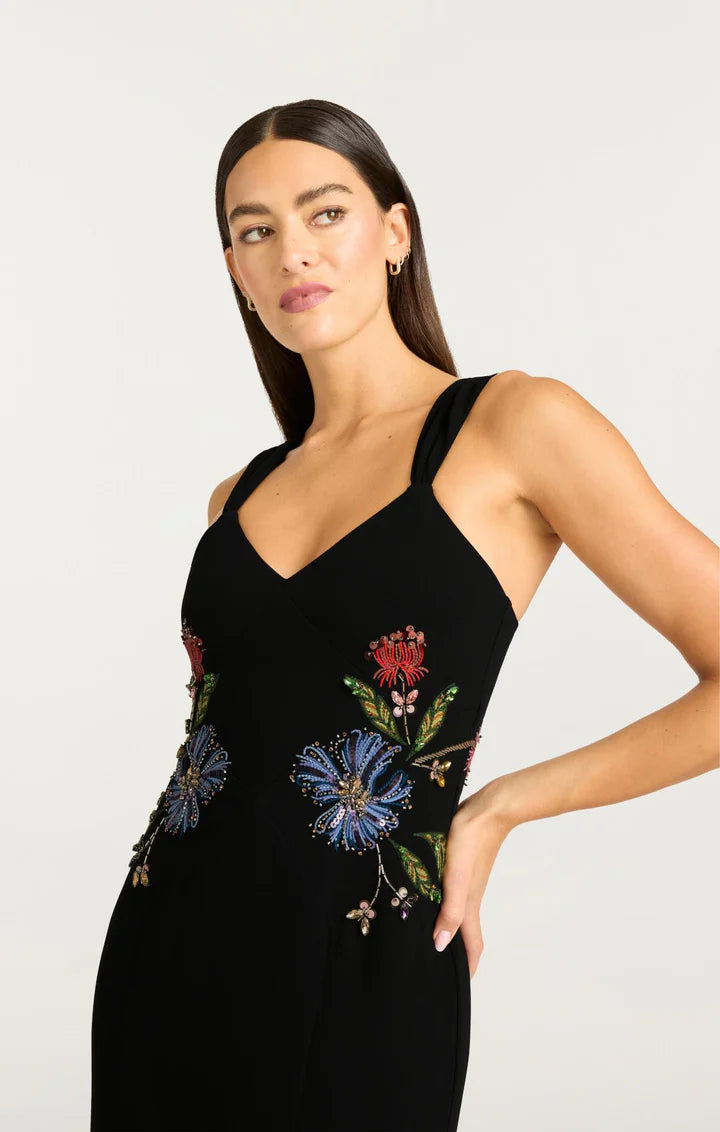 FLORAL MIXED MEDIA  ANDRE DRESS