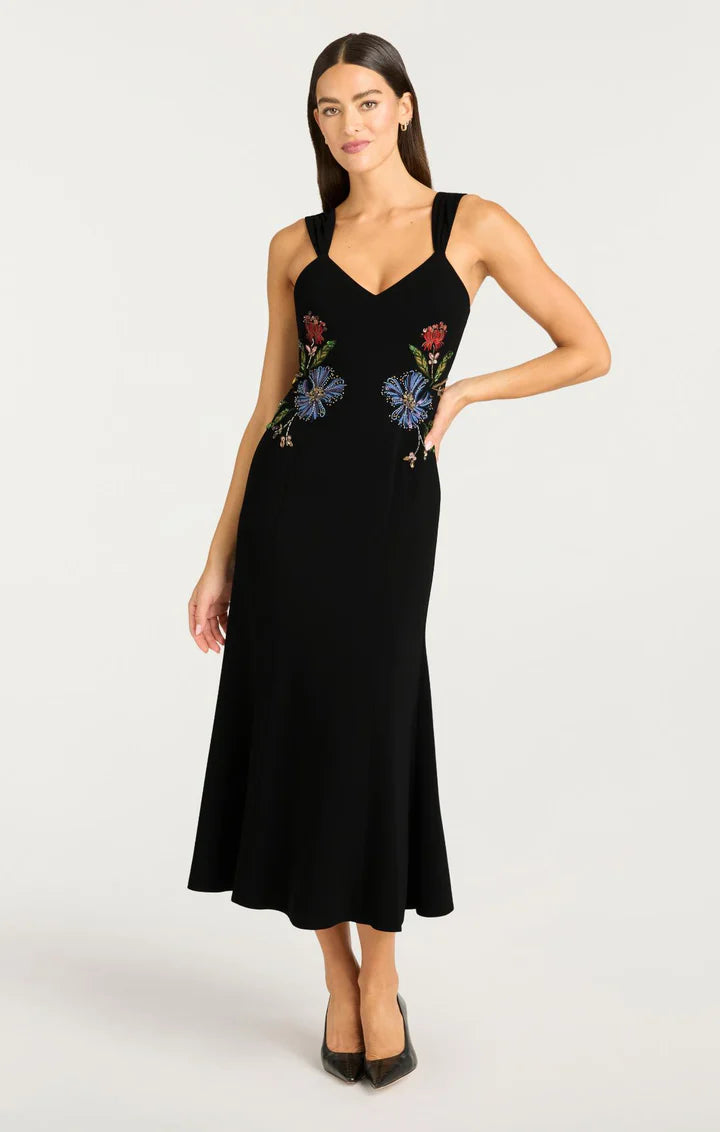 FLORAL MIXED MEDIA  ANDRE DRESS