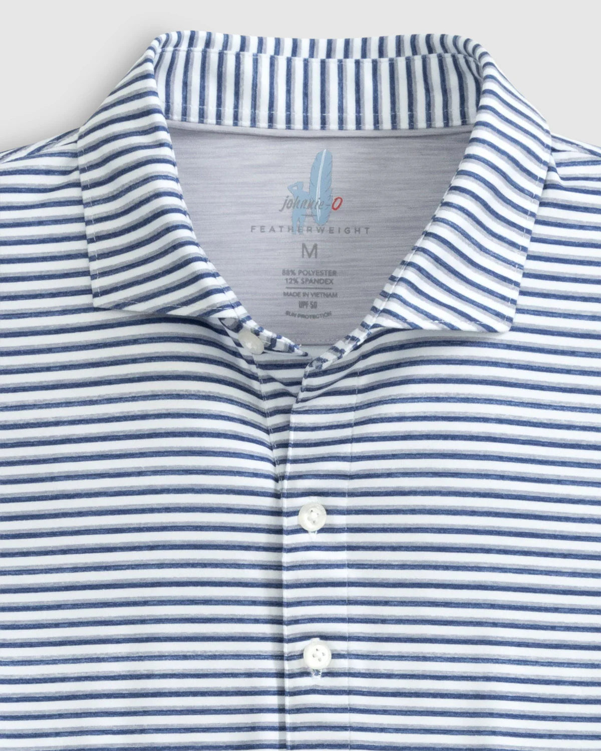 WARWICK STRIPED FEATHERWEIGHT PERFORMANCE POLO