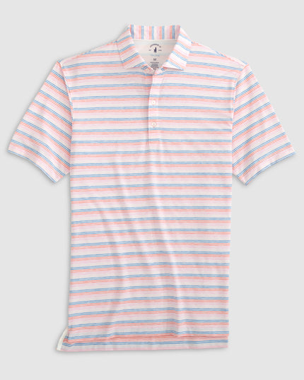 BARTON STRIPED TOP SHELF PERFORMANCE POLO