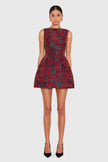 BANCO DRESS IN ROSETTE JACQUARD