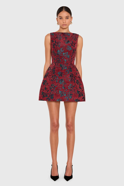 BANCO DRESS IN ROSETTE JACQUARD