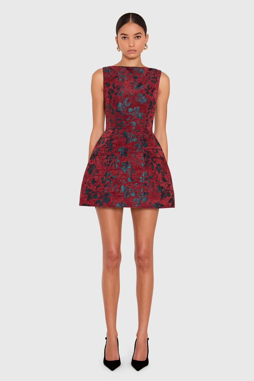 BANCO DRESS IN ROSETTE JACQUARD