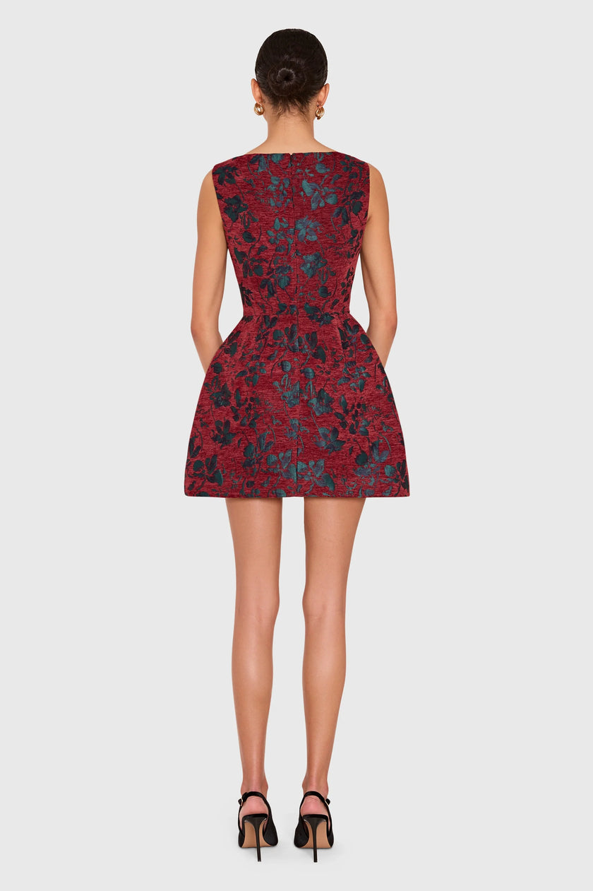 BANCO DRESS IN ROSETTE JACQUARD