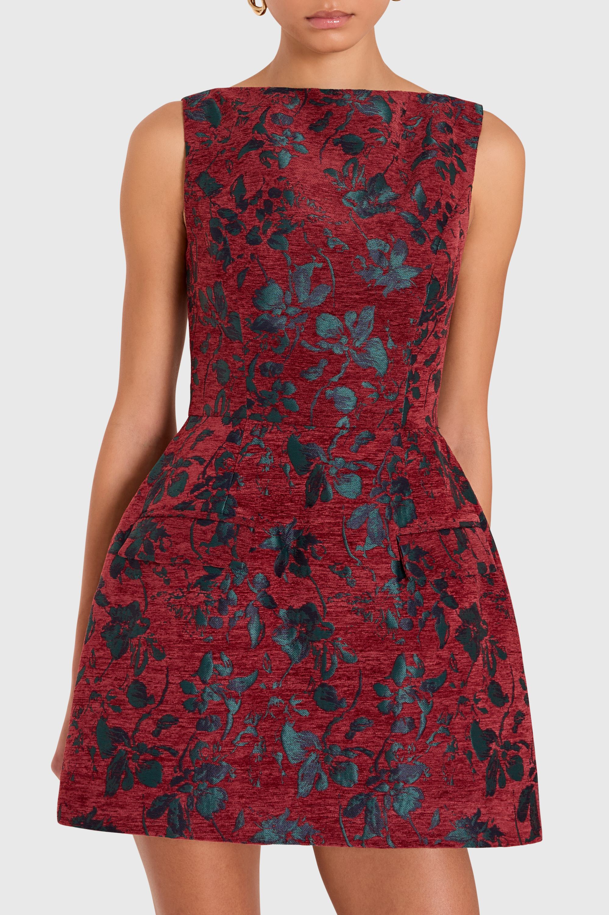 BANCO DRESS IN ROSETTE JACQUARD