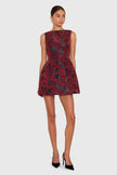 BANCO DRESS IN ROSETTE JACQUARD