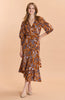 JULES SILK PAISLEY WRAP DRESS