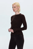 JUNO FEATHER WEIGHT SWEATER IN MOCHA