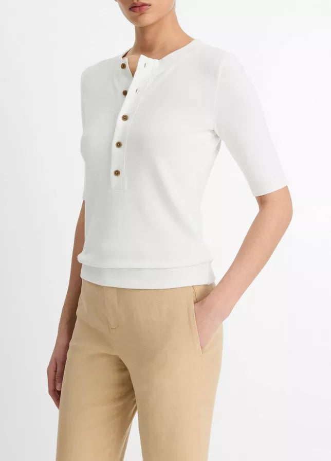 JERSEY ELBOW SLEEVE HENLEY